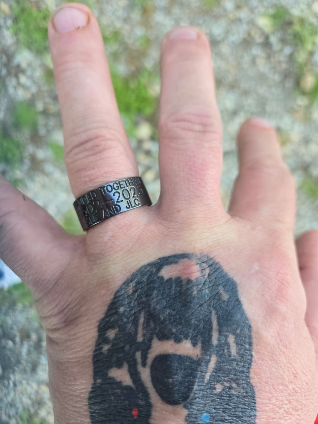 Customer photo review of Black Duck Band Ring - Zirconium 10mm