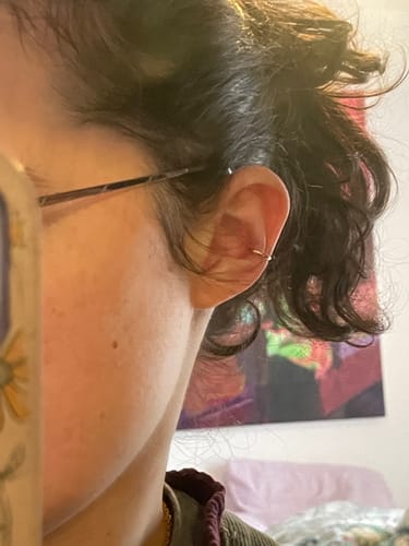 Customer photo review of Basic Ear Cuff - Gold Vermeil