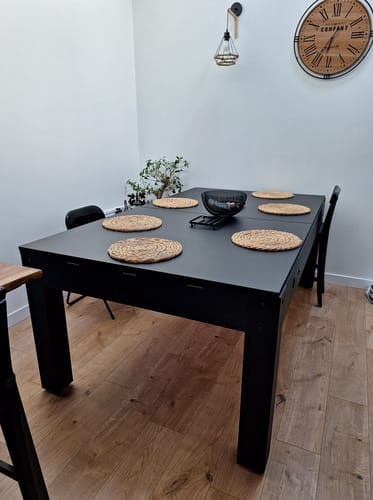 Customer photo review of Table Switch & Play 4-en-1 : Table à Manger, Billard, Ping-Pong & Air Hockey noir (version final)