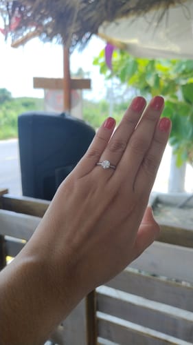 Customer photo review of ANILLO COMPROMISO PROMESA DIAMANTE MOISSANITA PLATA 925