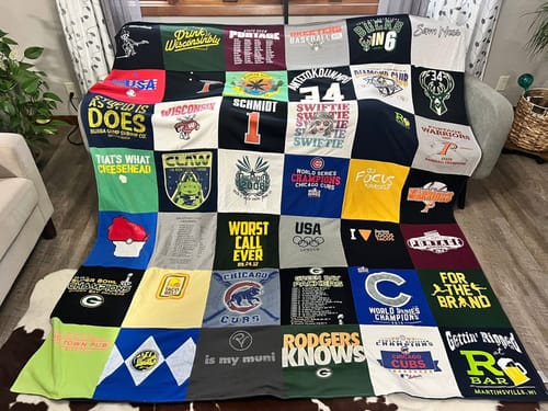 Customer photo review of Premium T Shirt Quilt