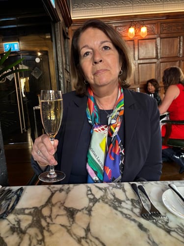Customer photo review of Christian Lacroix Multicoloured Silk Scarf