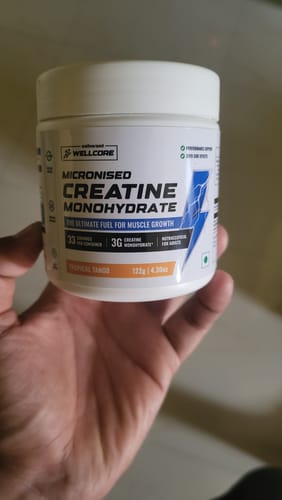 Customer photo review of Wellcore - Pure Micronised Creatine Monohydrate (122g, 33 Servings) Tropical Tango