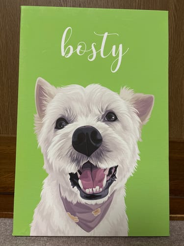 Customer photo review of Petcanva©オーダーメイド ペット似顔絵
