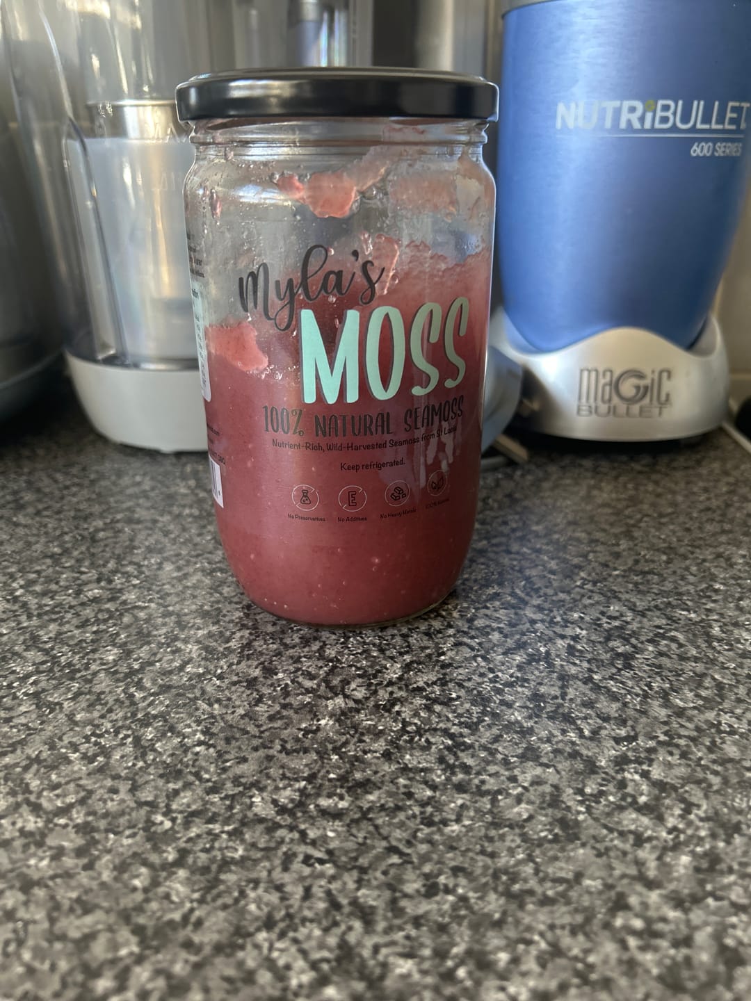Customer photo review of Seamoss Gel Bundle - Purple & Gold (720ml each)