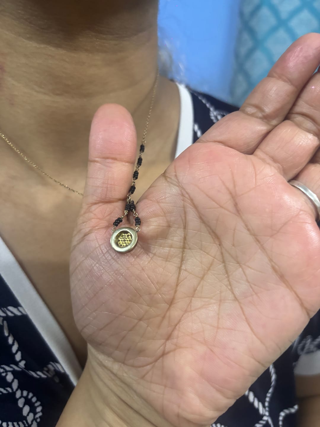 Customer photo review of Ekansha Diamond Mangalsutra | BIS Hallmarked | 18k Gold Vermeil