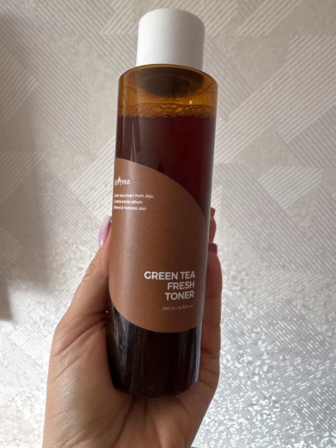 Customer photo review of Atsvaidzinošs zaļās tējas toneris bez spirta 80% IsNtree Green Tea Fresh Toner