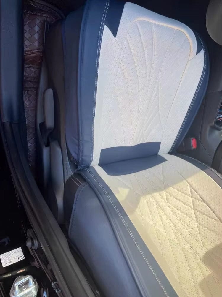 Customer photo review of Black & Red Seat Cover