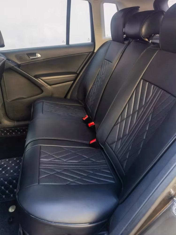 Customer photo review of Black & Gray Seat Cover