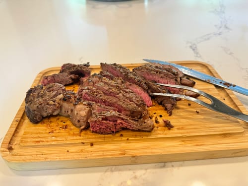 Customer photo review of Buy 6 Choice Ribeyes, get 2 FREE Ground Beef!