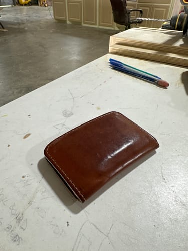 Customer photo review of No.52 | 'Buck Brown' Vertical Leather Wallet For Men