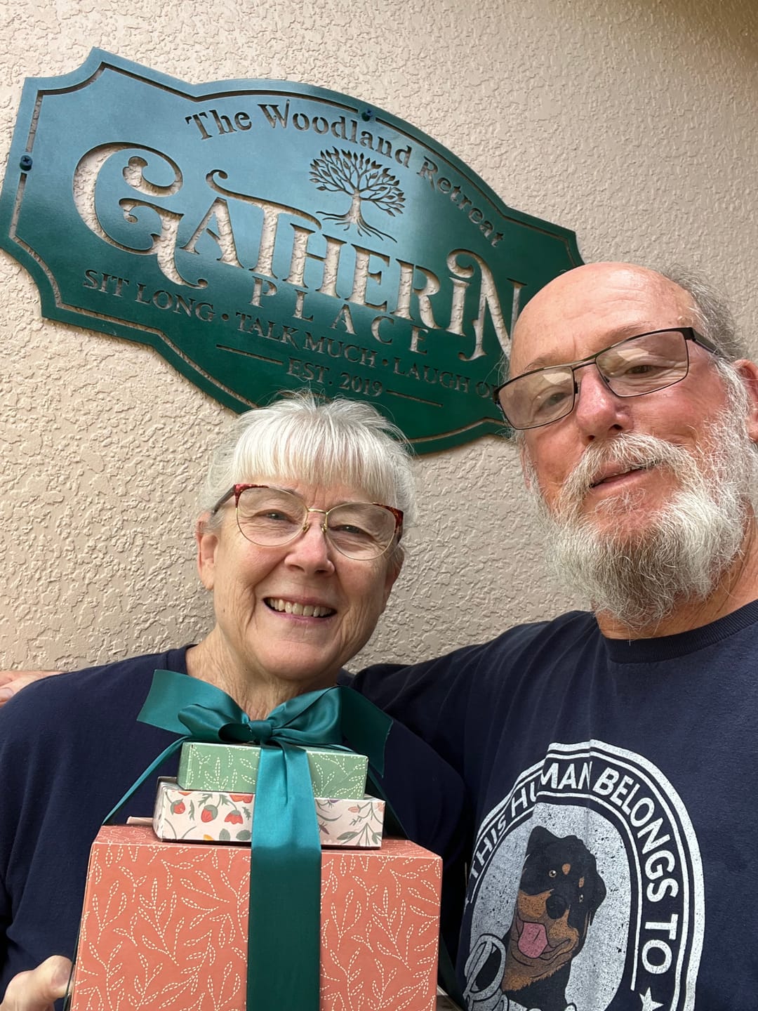 Customer photo review of Gathering Metal Sign