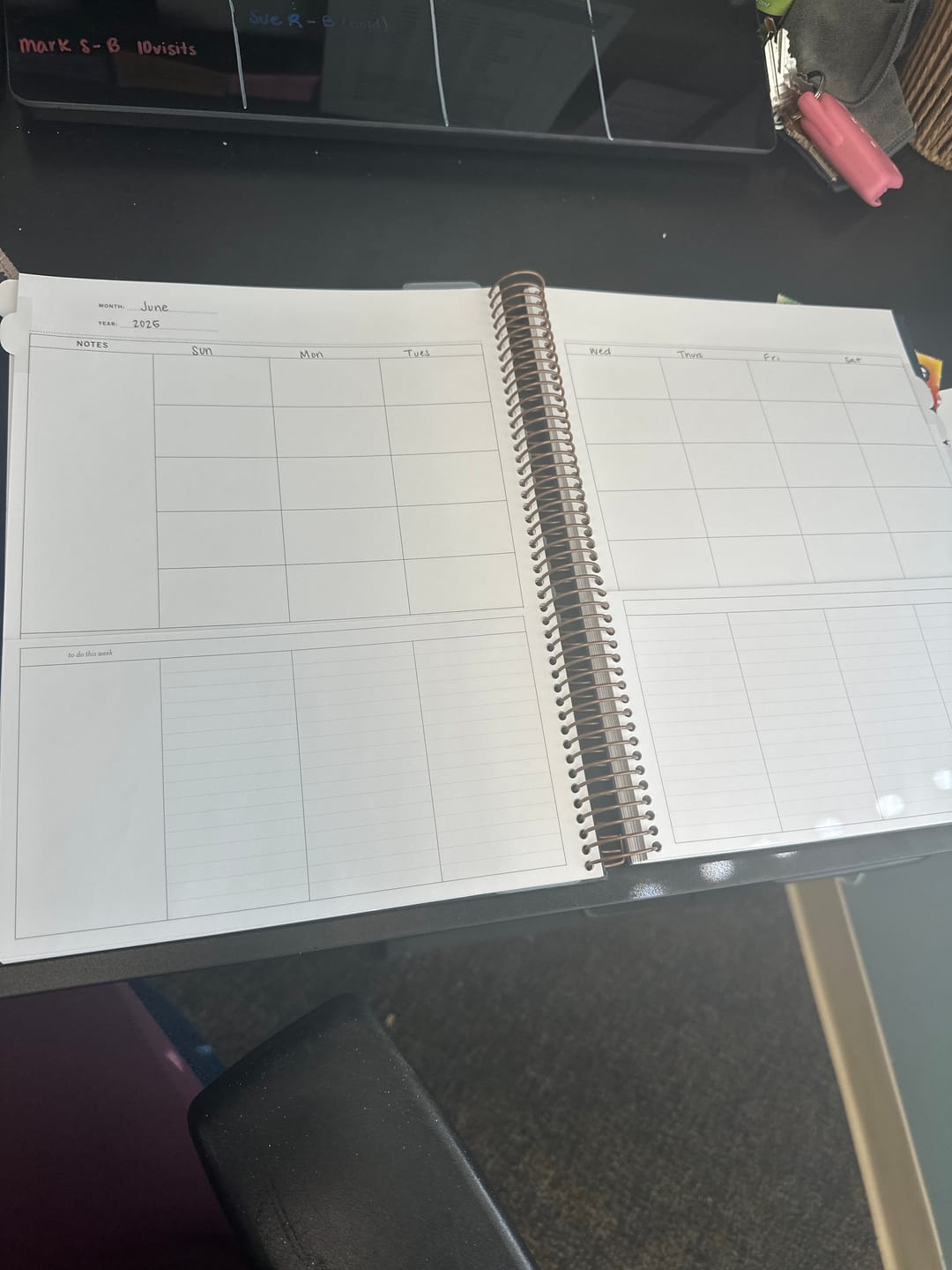 Customer photo review of Undated Portrait Week + Month Planner, Ocean Breeze