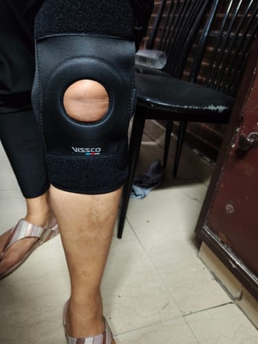 Customer photo review of Functional Knee Support | Provides moderate support & stability to the Knee | Color - Black (Single Piece)