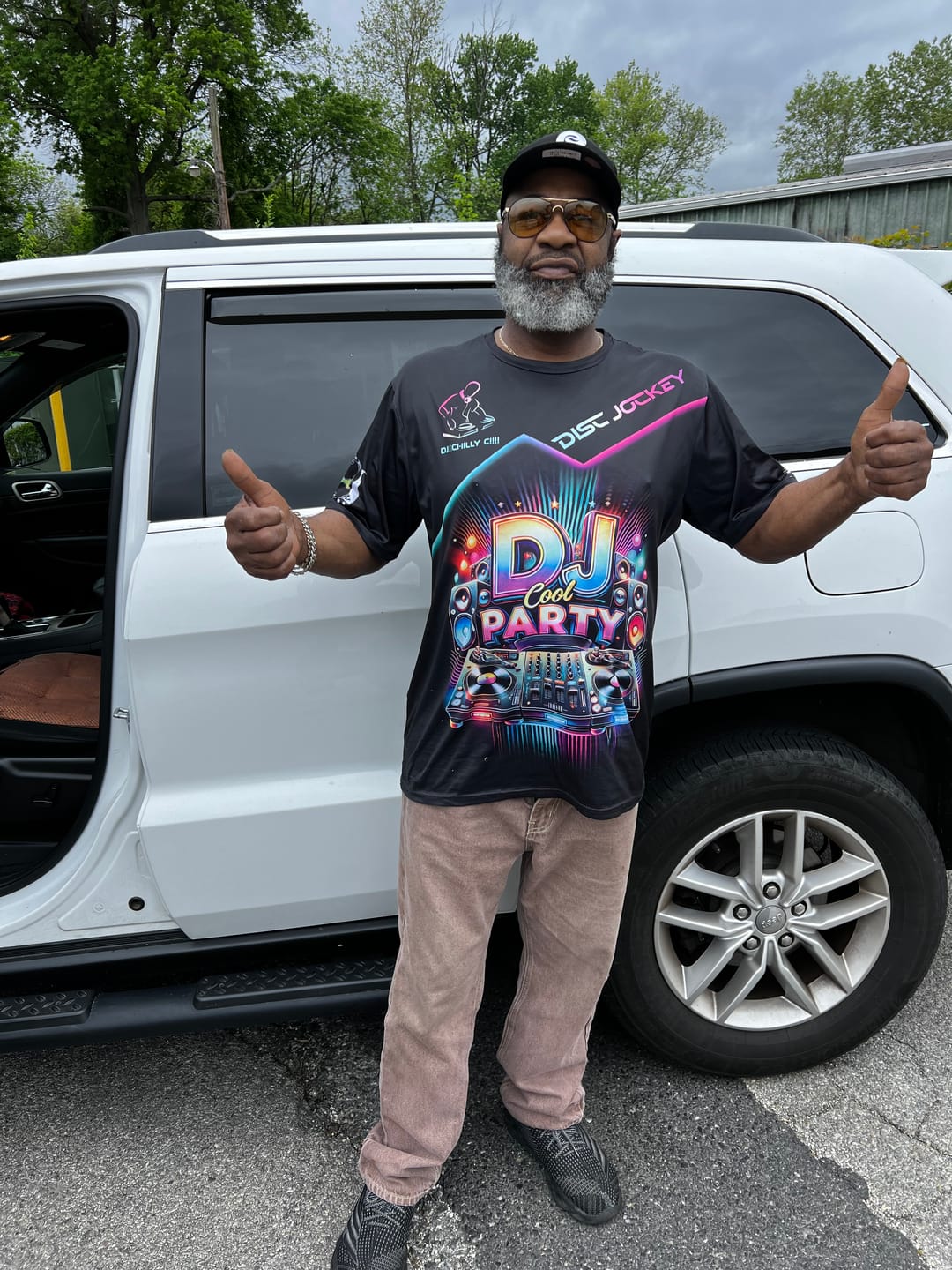 Customer photo review of Unisex Shirt, Custom Name Disc Jockey Shirt, Disc Jockey Polo Long Sleeve Shirt, DJ Gift
