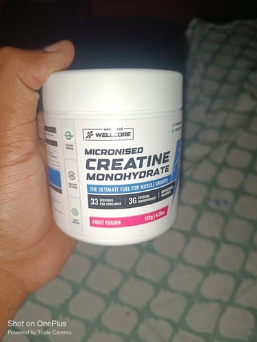 Customer photo review of Wellcore - Pure Micronised Creatine Monohydrate (122g, 33 Servings) Fruit Fusion