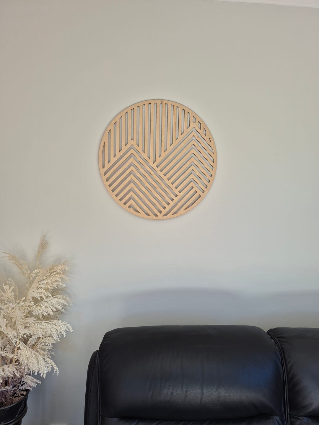 Customer photo review of Geometric Circle Mountain Wall Art