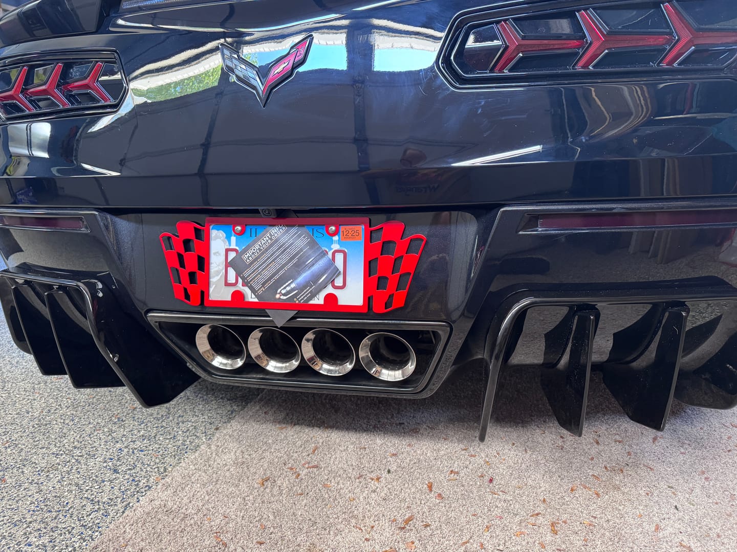 Customer photo review of Corvette C7 Add On Rear Bumper Diffuser