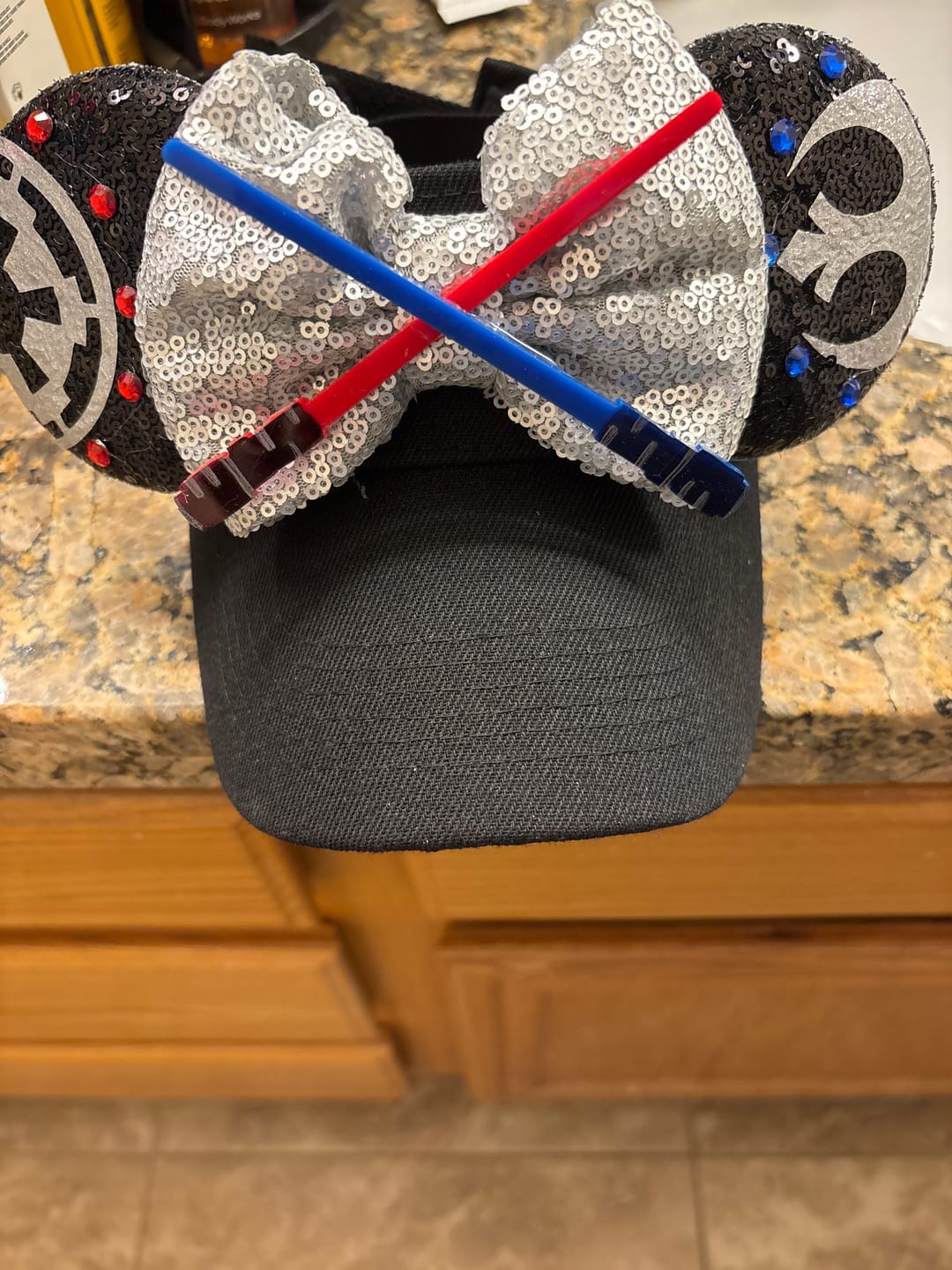 Customer photo review of Turn Mickey Ears into Visor