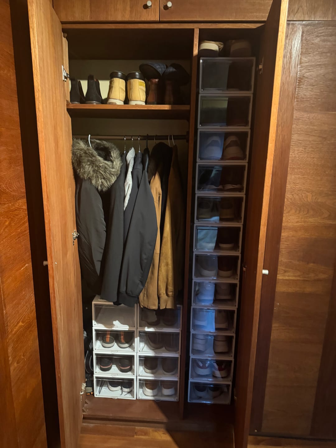Customer photo review of Set 10 Cajas Organizadoras de Zapatos Blanco Transparente Cada Cosa En Su Lugar®