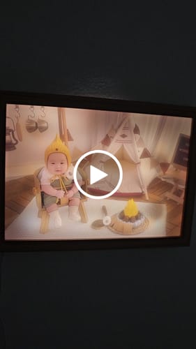Customer video review of Custom LED Light Up Painting Frame - Personalized Art Glowing Frame