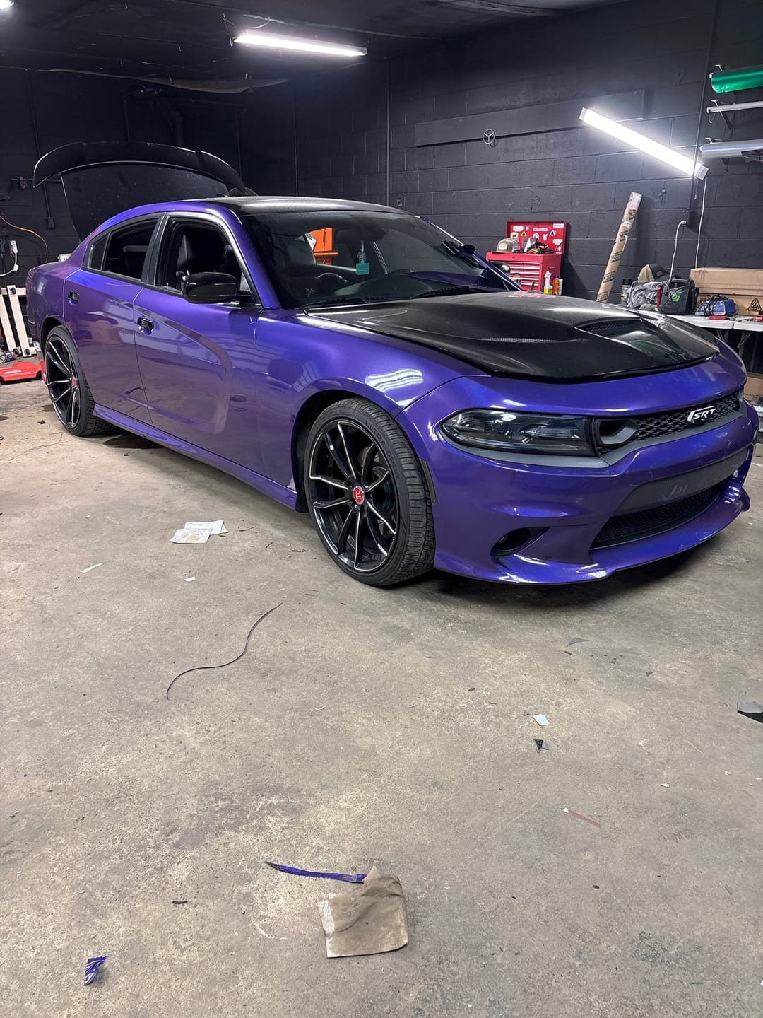 Customer photo review of Laser Gloss Purple Vinyl Wrap