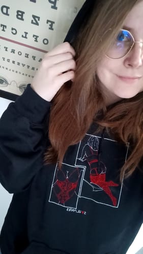 Customer photo review of Soulmate Custom Embroidered Photo Hoodie