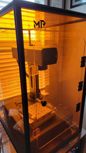 Customer photo review of Monport Laser Engraver Enclosure for Split & Integrated Fiber Laser