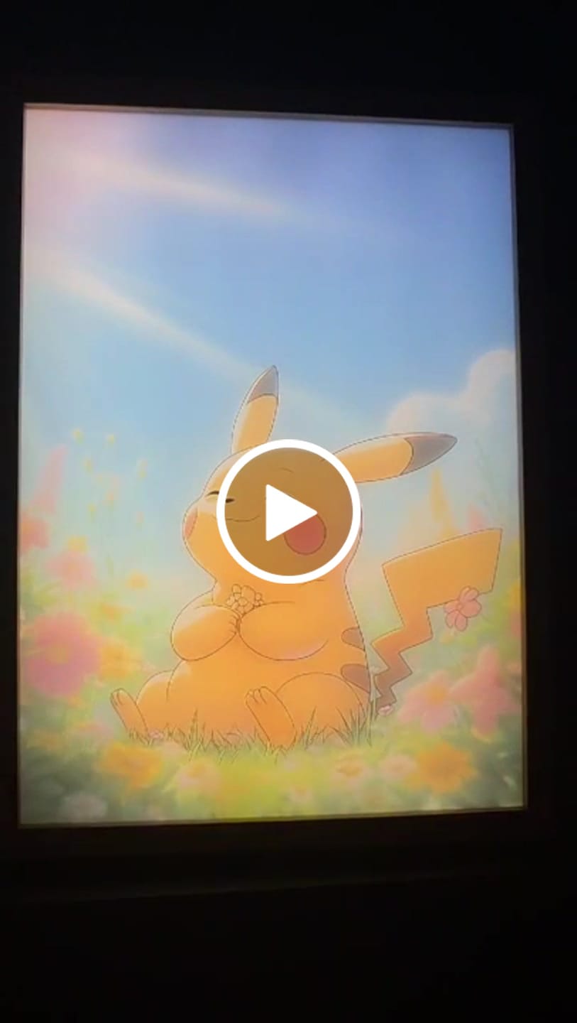 Customer video review of PKMN Series LED Light Painting Anime Photo Frame Wall Art
