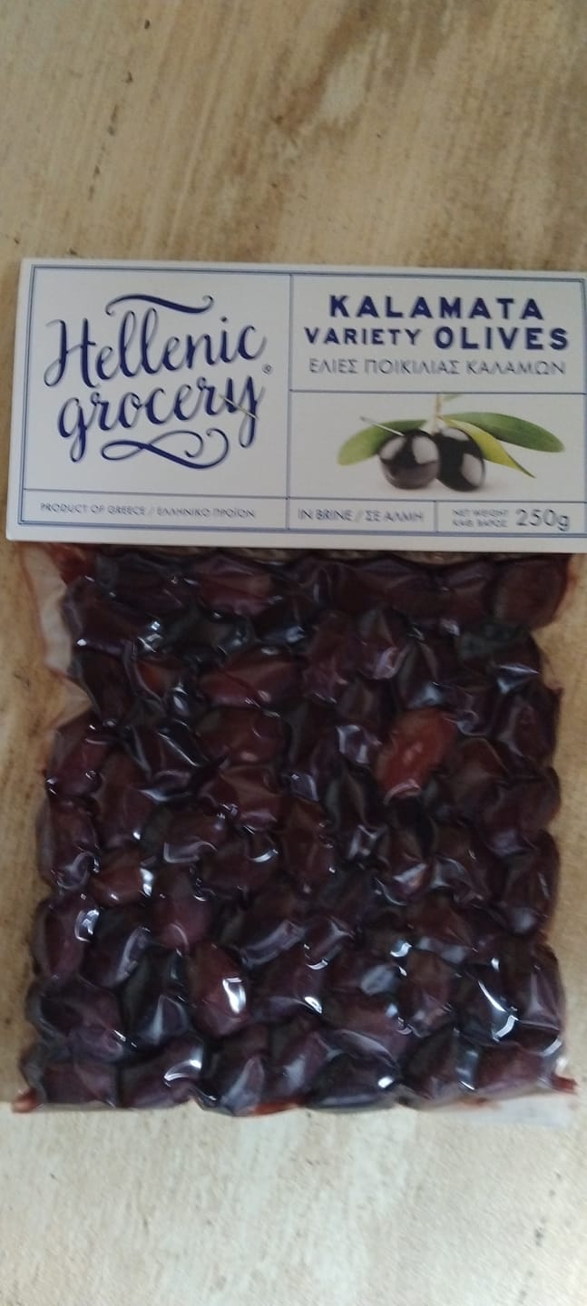 Customer photo review of Kalamata Variety Olives in Vacuum 250gr - Hellenic Grocery