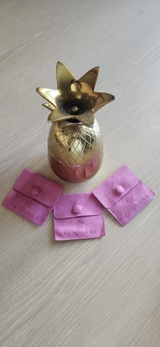 Customer photo review of Mini Plumeria CZ Hoop M