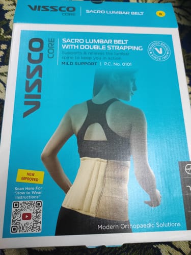 Customer photo review of Sacro Lumbar Belt 10" Back Double Strap | Supports the Lower back | Corrects Posture & Relieves Back Pain (Beige)