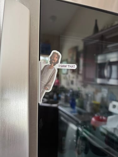 Customer photo review of The King of Kings "I Saw That" Stickers