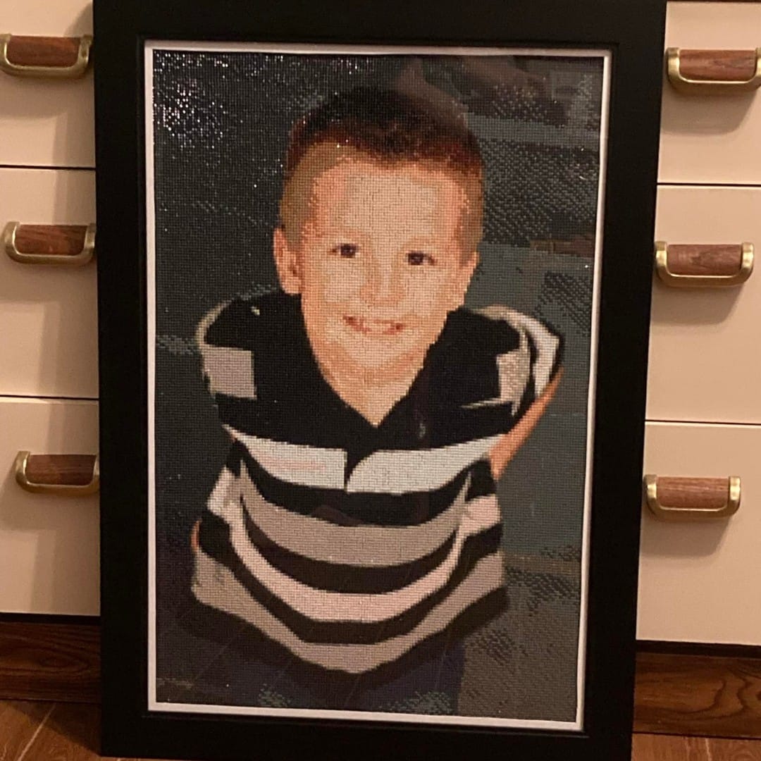 Customer photo review of DIAMOND PAINTING MED DIT EGET FOTO