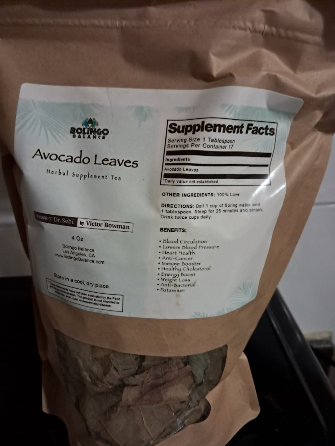 Customer photo review of AVOCADO LEAVES