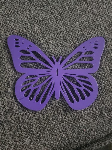 Customer photo review of Metal Butterfly Wall Sign | Metal Butterfly Wall Plaque | Butterfly Wall Art | 15 Color Options