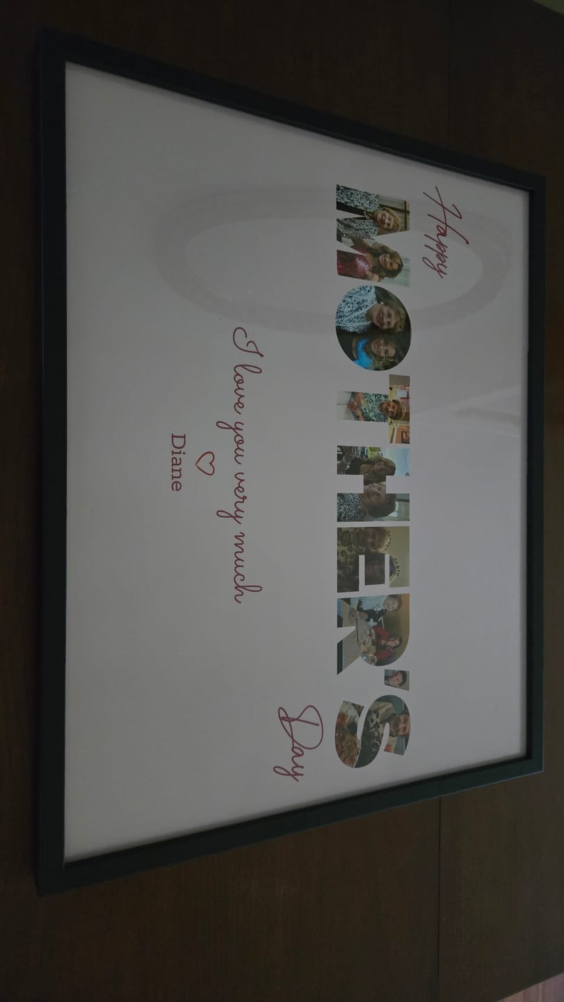 Customer photo review of Happy Mother's Day - Personalised Poster