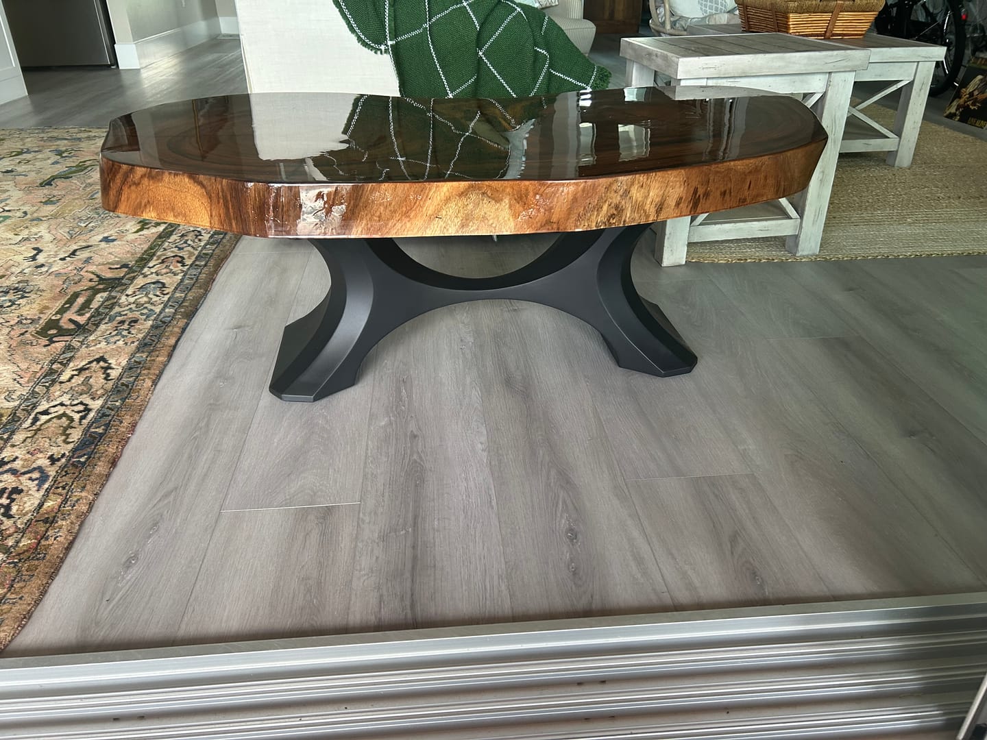 Customer photo review of Coffee Table Base 208 Haru 16H Modern Handmade Furniture