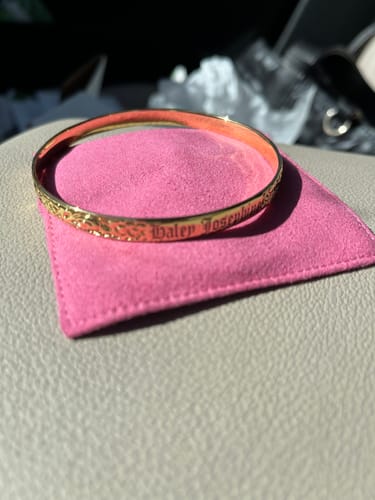 Customer photo review of 6mm Hali'a Heirloom Stacker Bangle (Baby to Adult Sizes)