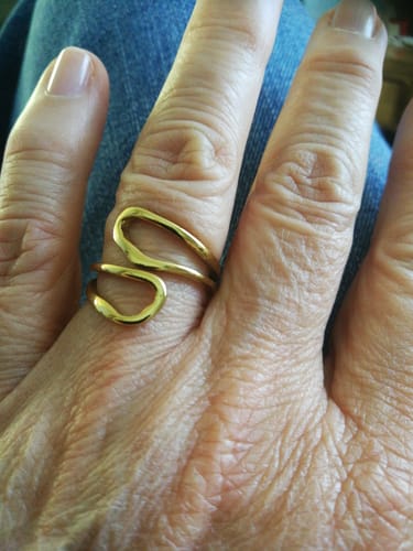 Customer photo review of Outlined Wrap Ring