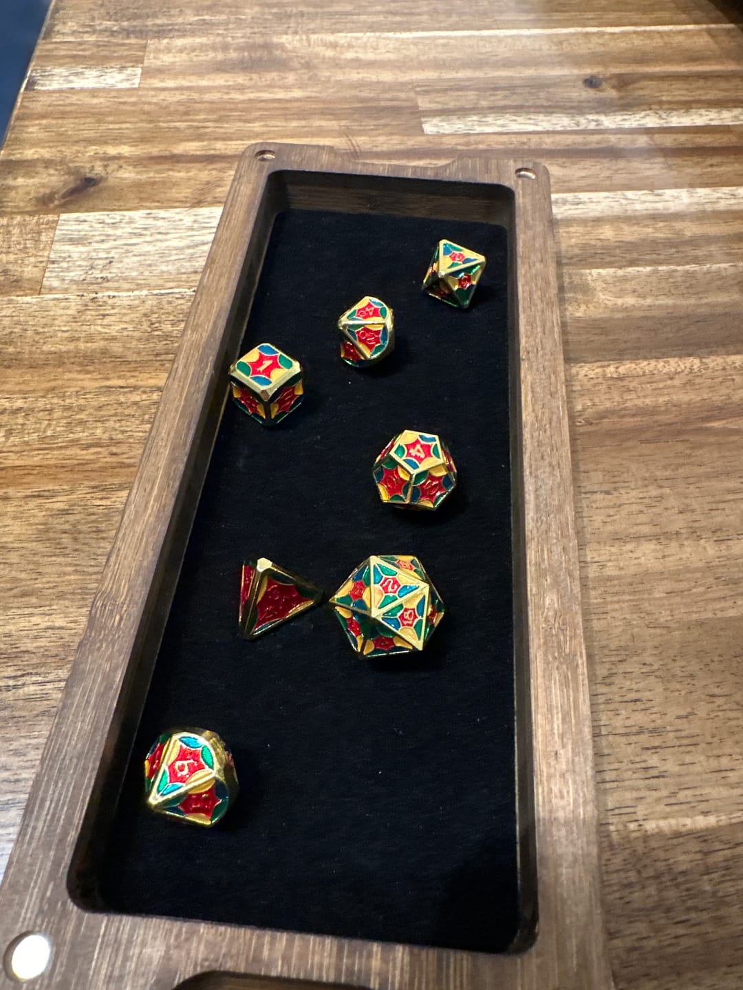 Customer photo review of Jester Chroma - Metal Dice Set