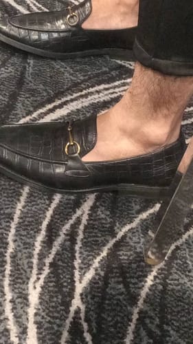 Customer photo review of Horsebit Buckle Loafer - Black Croco Leather (Flexi-Sole)