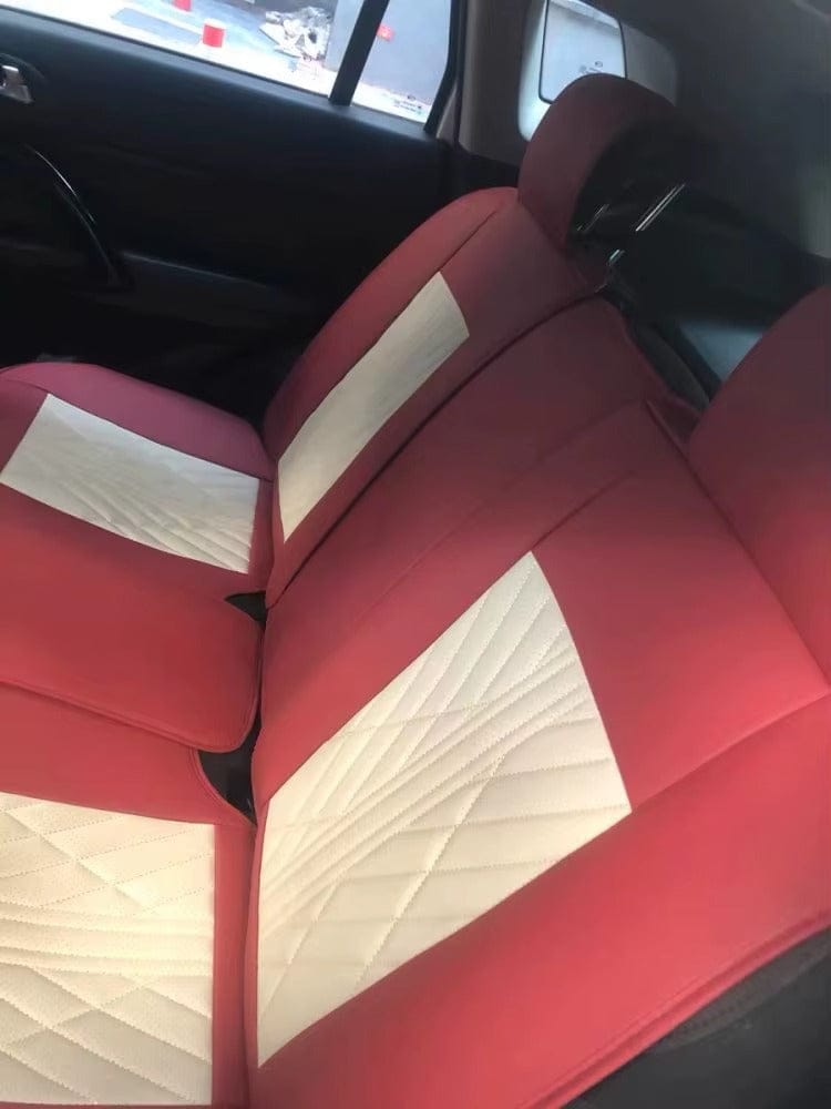 Customer photo review of Black & Red Seat Cover