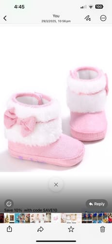Customer photo review of Layla Baby Uggs - Pink