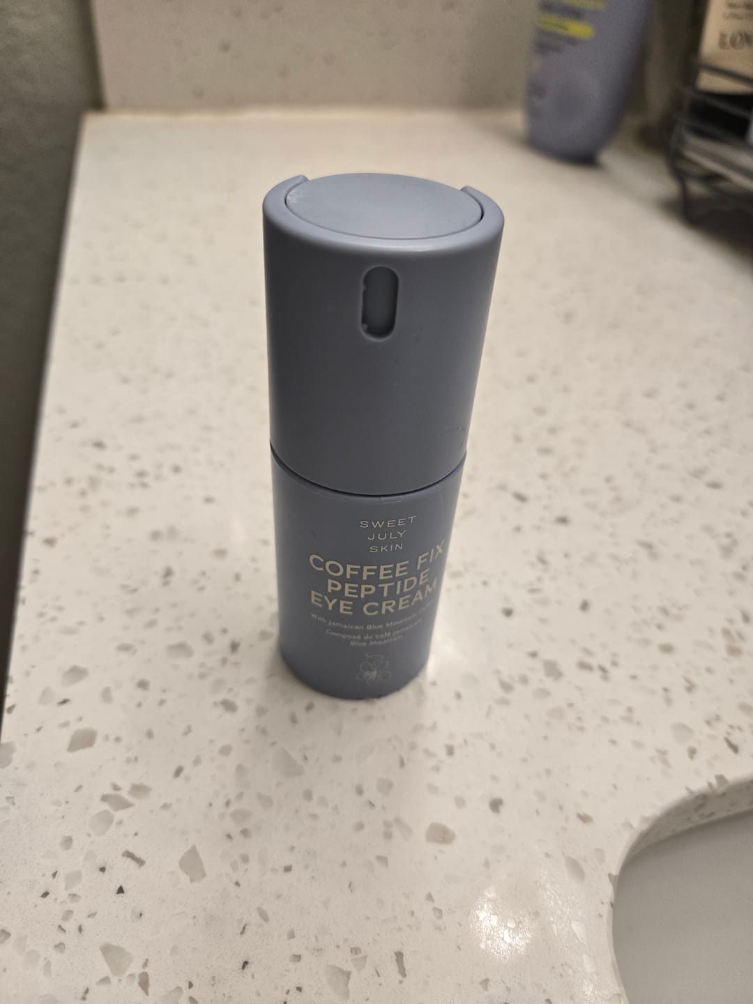 Customer photo review of Coffee Fix Peptide Eye Cream