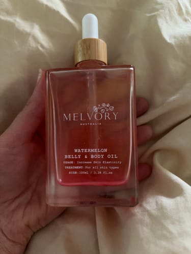 Customer photo review of New Watermelon Belly & Body Oil
