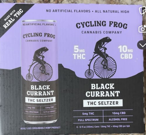 Customer photo review of Black Currant THC Seltzer, 6pk