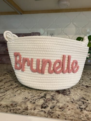 Customer photo review of Baby Knits™ Personalized Knitted Basket