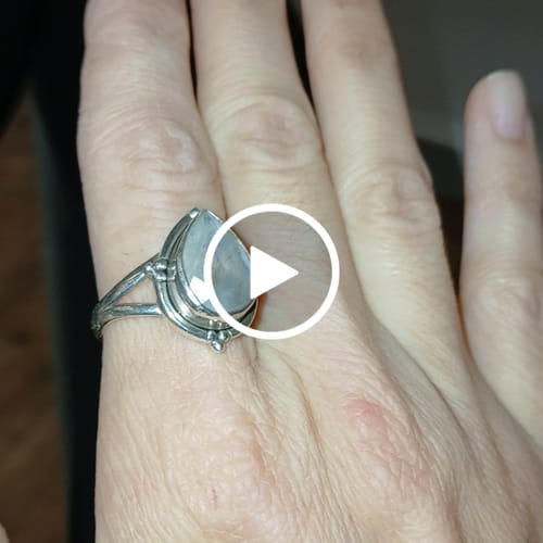 Customer video review of Teardrop Faceted Moonstone Ring