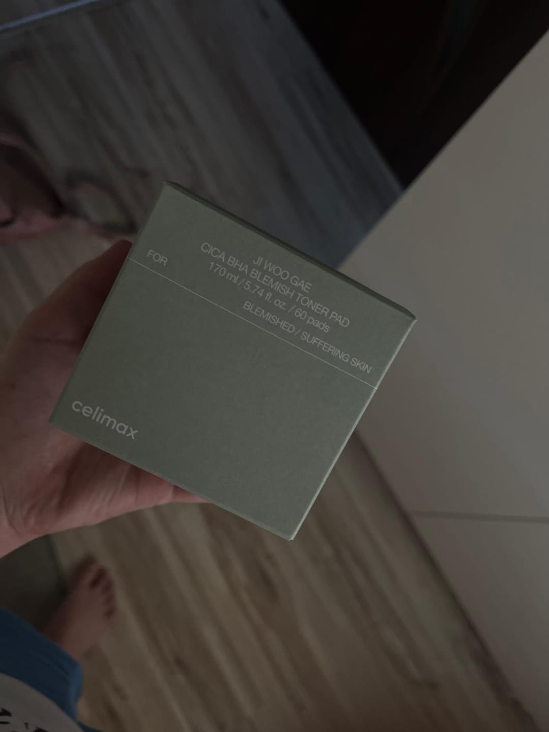 Customer photo review of Pīlinga spilventiņi iekaisumu novēršanai problemātiskai ādai Celimax Ji Woo Gae Cica BHA Blemish Toner Pad
